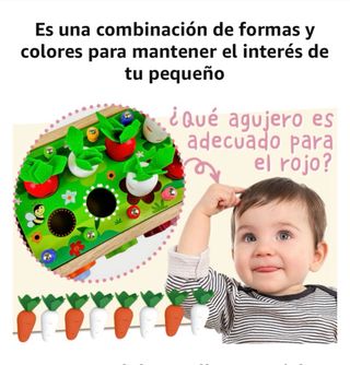 Juguete madera cosecha zanahorias formas