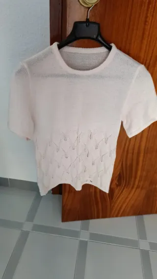 Jersey rosa palo hilo perlé talla M