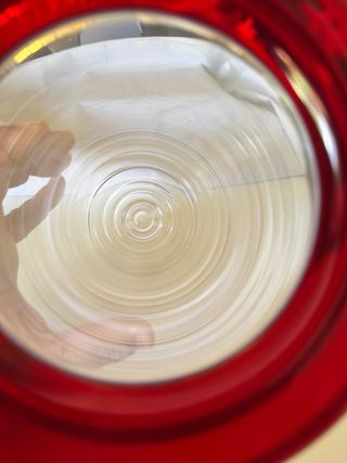 Porta bottiglia Guzzini rosso e trasparente