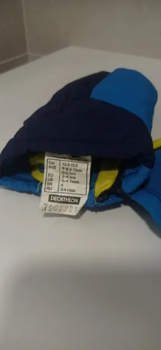 Manoplas de nieve infantiles azules