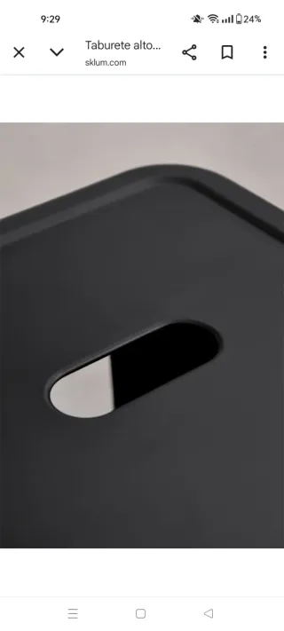 Taburete Alto Metálico Negro Sklum