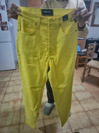 Pantalones Versace Naranja Talla  xs 2x1