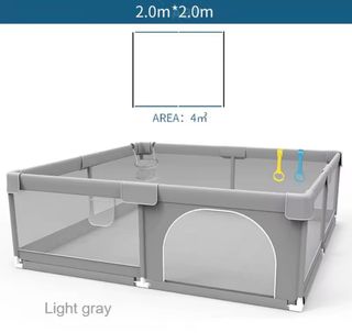 Parque infantil 2x2m gris claro