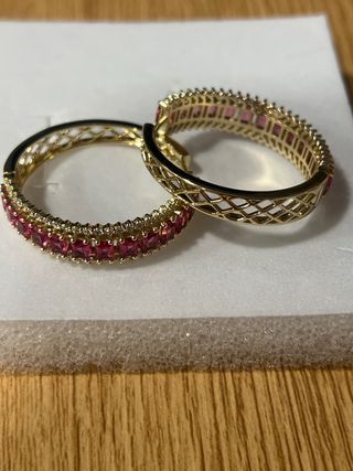 Pendientes argolla grandes laminado 14k