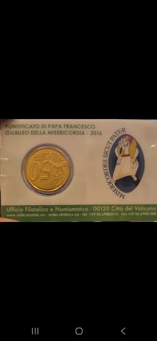 Moneda + Sello Vaticano Francisco II n°10