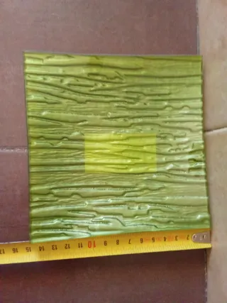 Conjunto Botella Cristal y 2 Platos Decorativos