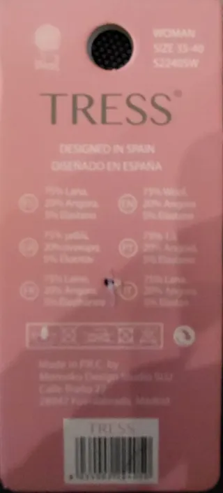 2 Pares Calcetines Tress Lana Talla 35-40