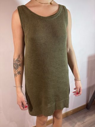 Vestido Massimo Dutti S Verde Oliva