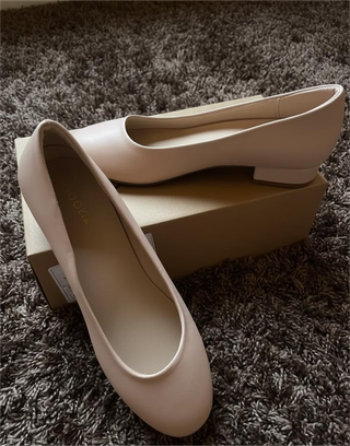 Zapatos Tacón Bajo Nude Talla 38