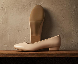 Zapatos Tacón Bajo Nude Talla 38