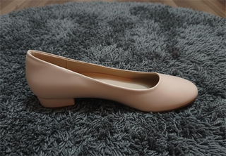 Zapatos Tacón Bajo Nude Talla 38