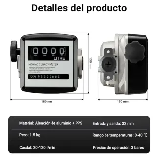 Caudalímetro de combustible alta precisión