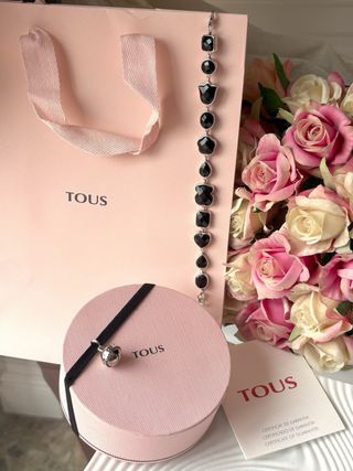 PULSERA PLATA Y ÓNIX FACETADO TOUS