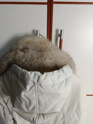 Piumino Champion con collo in volpe