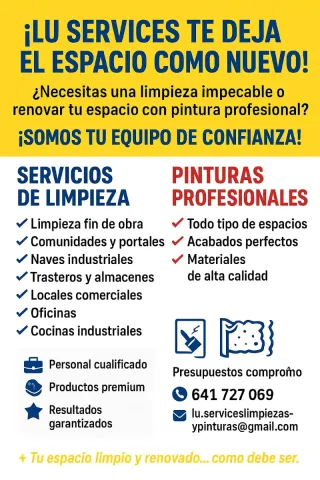 Limpieza y pintura en general