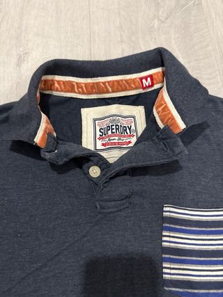 Polo Superdry Talla M Azul Multicolor