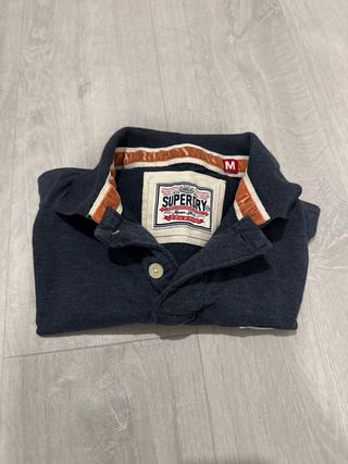 Polo Superdry Talla M Azul Multicolor