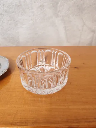 Zuccheriera o formaggiera in vetro e metallo