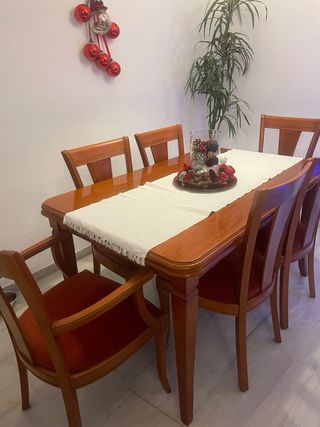 Mesa comedor extensible + 6 sillas