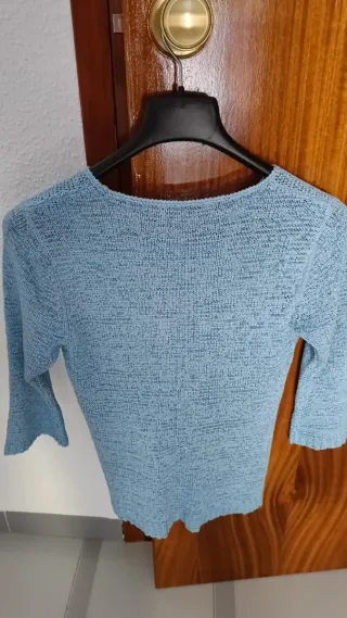 Jersey azul manga francesa talla S