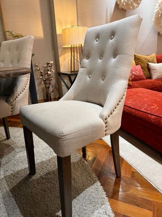 6 Sillas comedor tapizada crudo