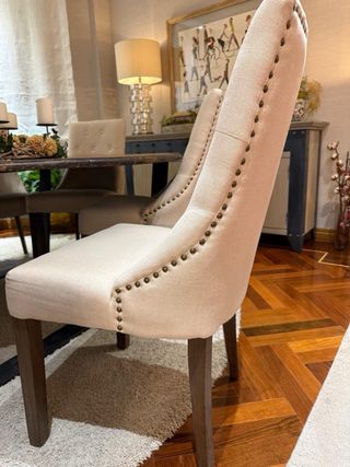 6 Sillas comedor tapizada crudo