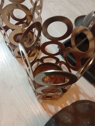 Lote cocina: tazas, cuchillos y plato