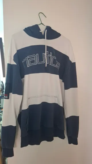 Sudadera Nautica Azul y Blanca