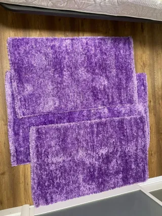 Set di 3 tappeti viola
