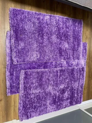 Set di 3 tappeti viola