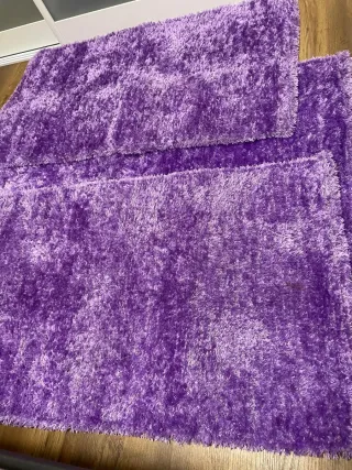 Set di 3 tappeti viola