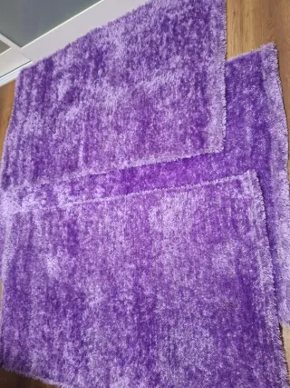 Set di 3 tappeti viola