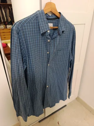 Camisa de cuadros azul