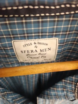 Camisa de cuadros azul