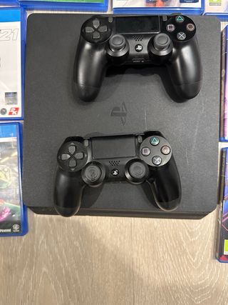 PS4 (PlayStation 4) Negra + 2 Mandos + 13 Juegos