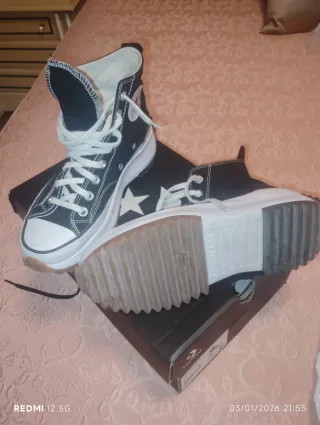 Zapatillas altas Converse Negras . Plataforma .