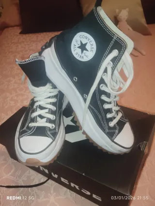 Zapatillas altas Converse Negras . Plataforma .