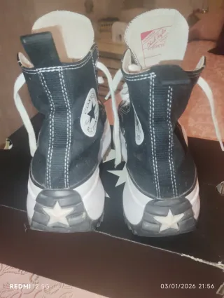 Zapatillas altas Converse Negras . Plataforma .