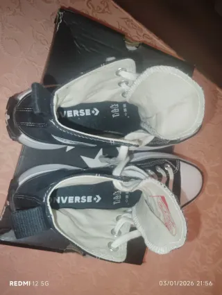 Zapatillas altas Converse Negras . Plataforma .