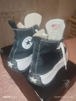 Zapatillas altas Converse Negras . Plataforma .