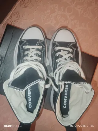 Zapatillas altas Converse Negras . Plataforma .