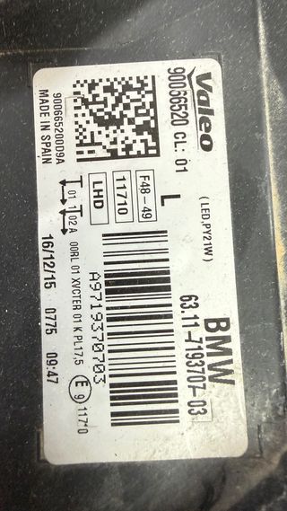 Faro BMW X1 original 2016 faro