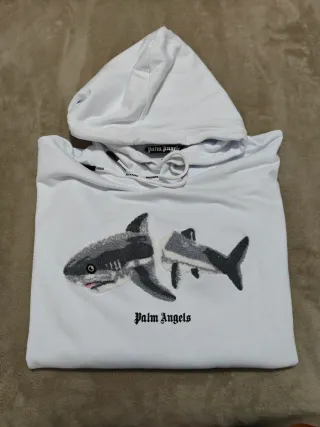 Hoodie Palm Angels Branco Tubarão