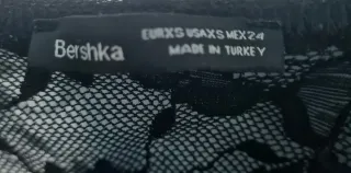 Top Corset Encaje Bershka Negro