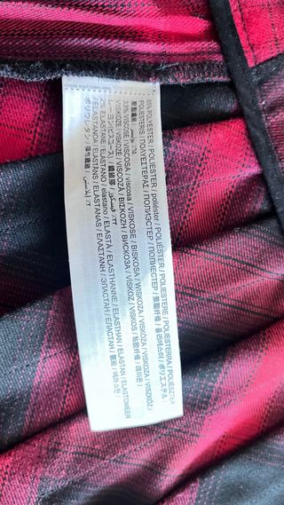 Falda corta cuadros juvenil Talla XS