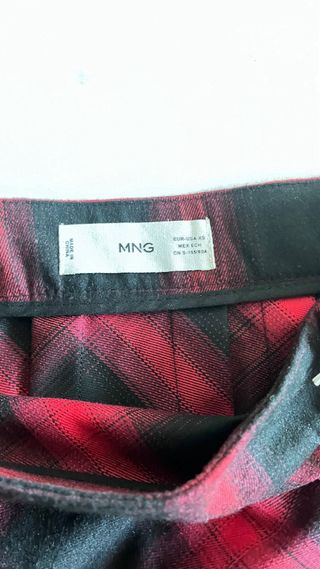 Falda corta cuadros juvenil Talla XS