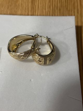 Pendientes laminados 14K