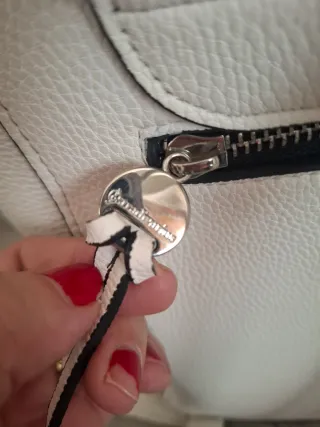 Mochila blanca como nueva Stradivarius