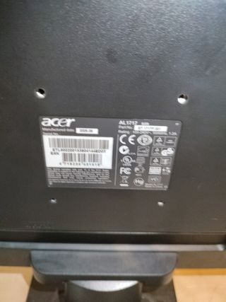 Monitor Acer AL1717 Plata/Negro