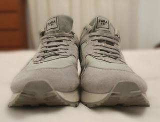 Zapatillas Zara Verde Menta y Plata Talla 41